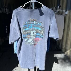 Size Large - Vintage Blue Harley Davidson Tee